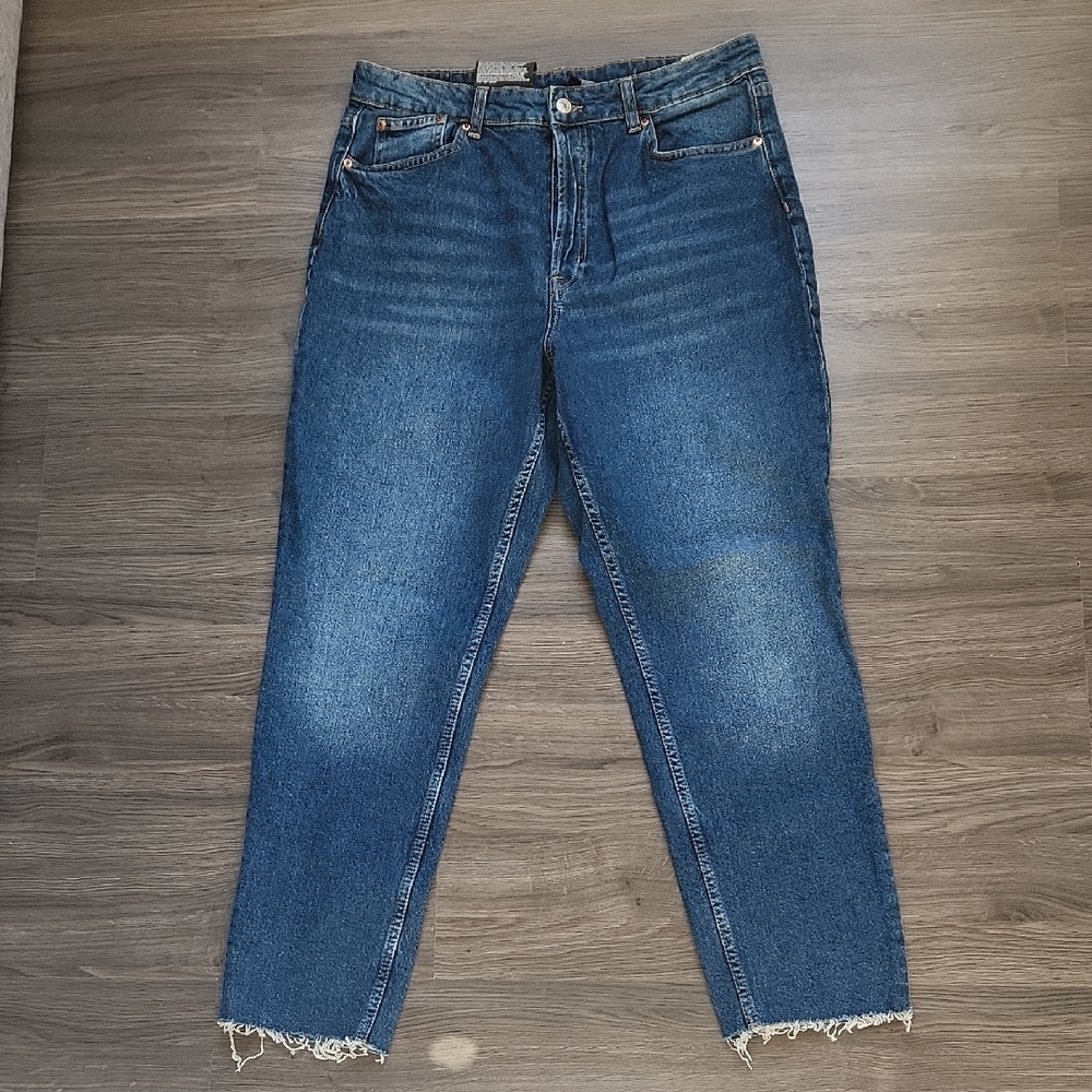 H&M Dark Blue Cropped Ankle Jeans
